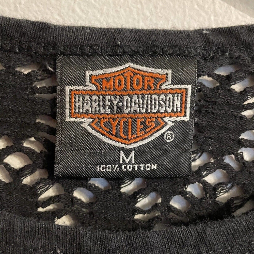 Harley Davidson Medium T Shirt Black Graphic Short Sleeve Mid-Ohio Biker… - Picture 5 of 6